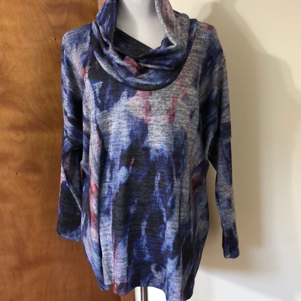David Cline Multi colored Cowl Neck
